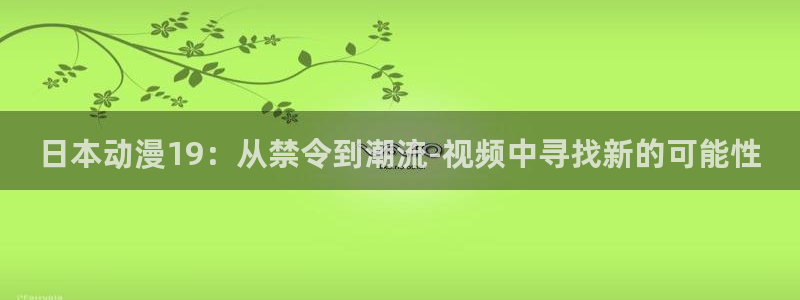 晚安sax樱花动漫：日本动漫19：从禁令到潮流-视频中寻找新的可能性